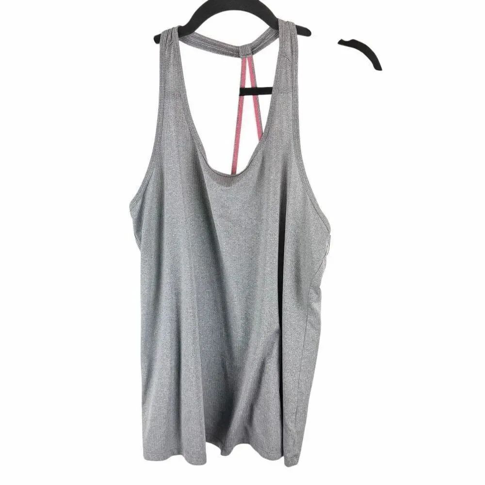 Old Navy workout tank and gray with pink stitching – size medium